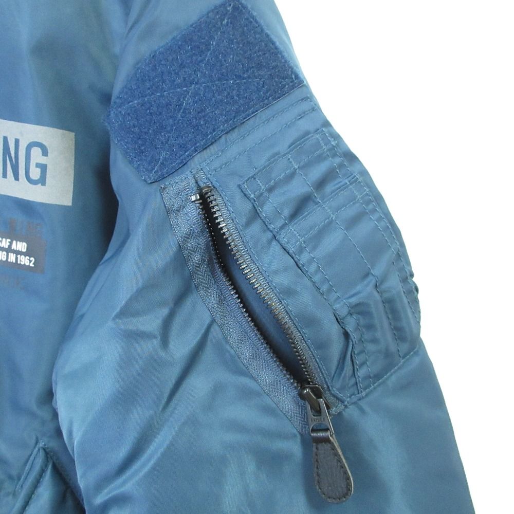 AVIREX アヴィレックス MA-1 リフレクト ステンシル ミリタリー リバーシブルフライトジャケット 783-3252601 M ブルー レディース 古着 SIROKUMA-CORPORATION_COM