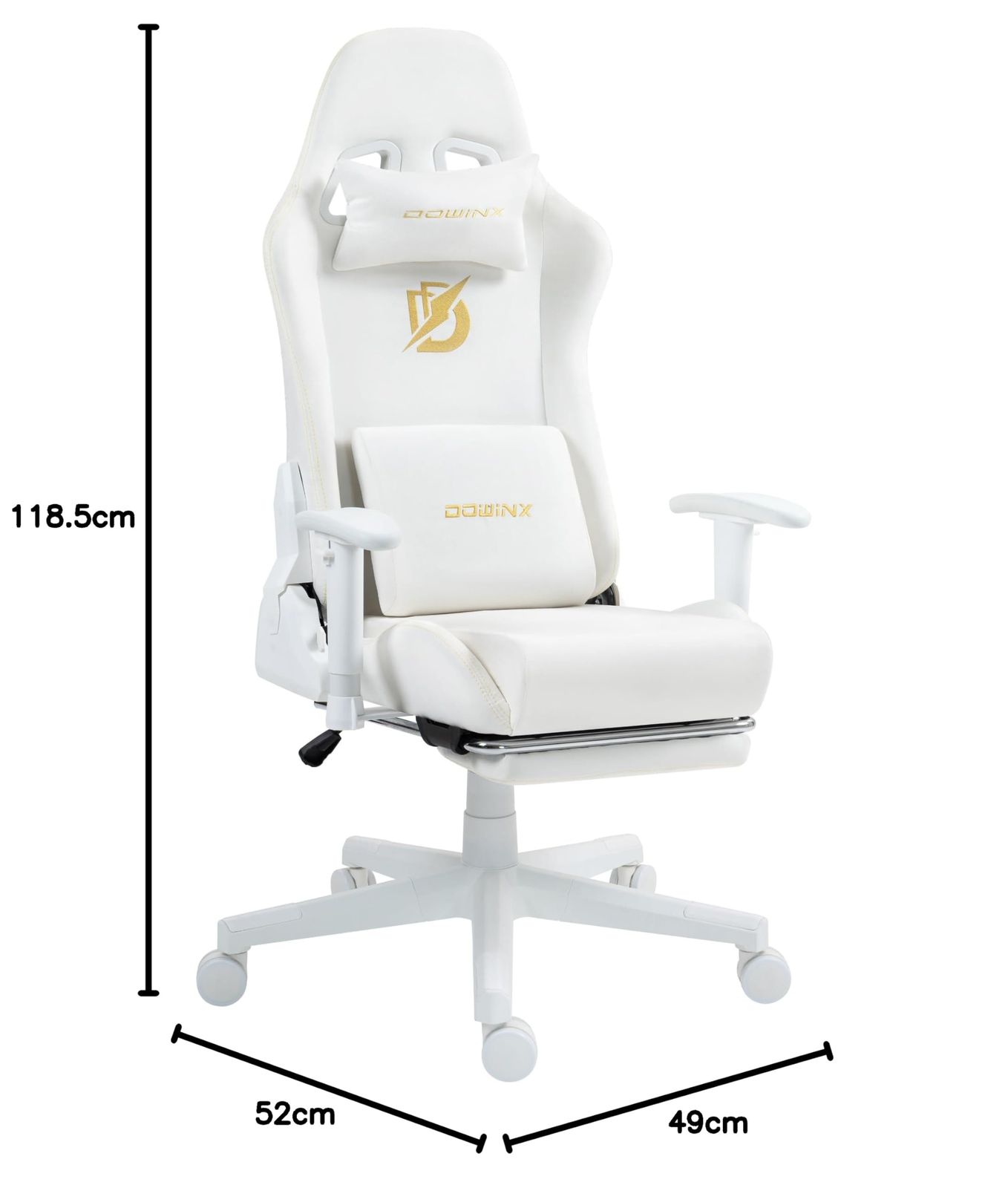 Dowinx ゲーミングチェア ファブリック 通気性 170°リクライニング オットマン付き ロッキング オフィスチェア パソコンチェア デスクチェア ゲーム用チェア ヘッドレスト ランバーサポート ソファーの座り心地 腰が疲れない イス ポケットコイル