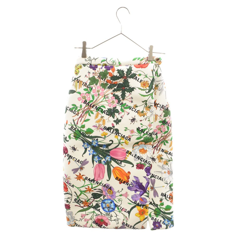 GUCCI (グッチ) ×BALENCIAGA 677048 ZAH8C フラワープリント シルク混  