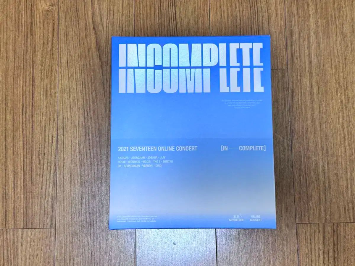SEVENTEEN INCOMPLETE インコンプリートBlu-ray SEVENTEEN INCOMPLETE