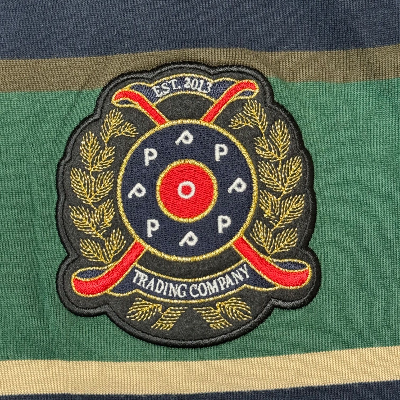 POP TRADING COMPANY ストライプポロシャツ POP TRADING COMPANY 