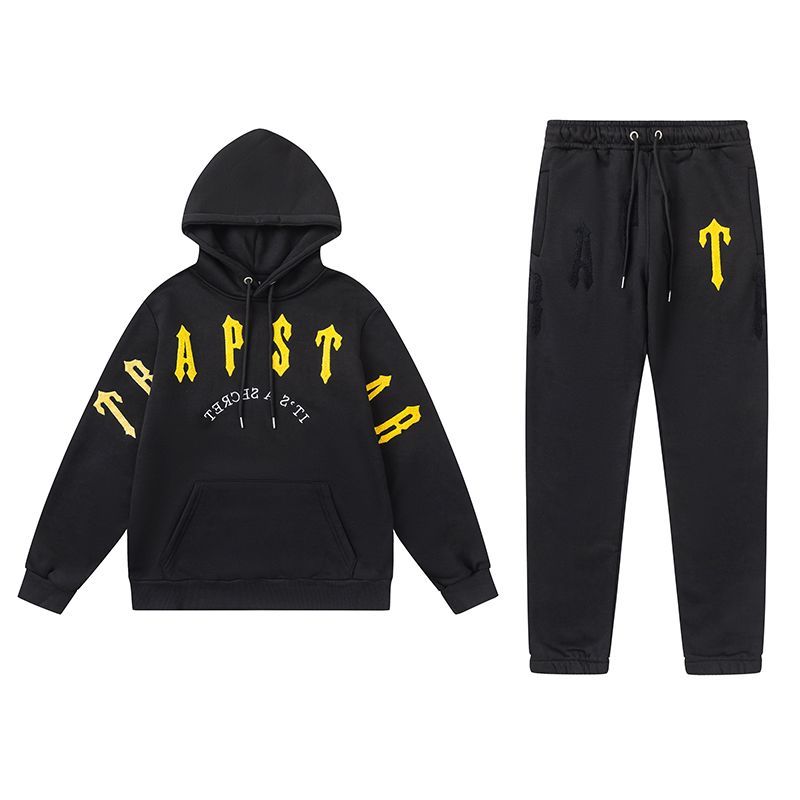 大人気 Trapstar ファッション トラップスター セットアップ パーカー ドライハンド フリーススウェットパンツ 裏起毛 カンガルーポケットトレーナー トップス メンズレディース スウエット 