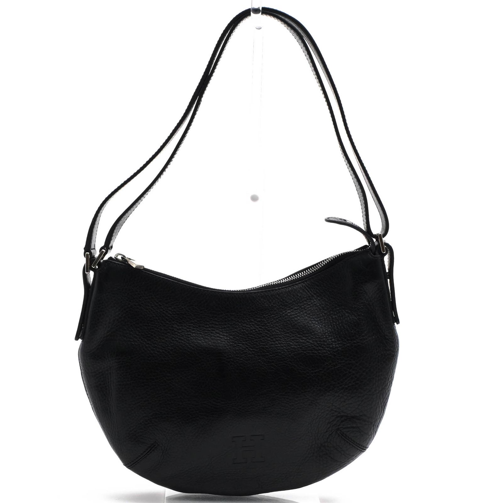 HIROFU ヒロフ トートバッグ レザー シボ革 ヴィータ Hロゴ ネイビー