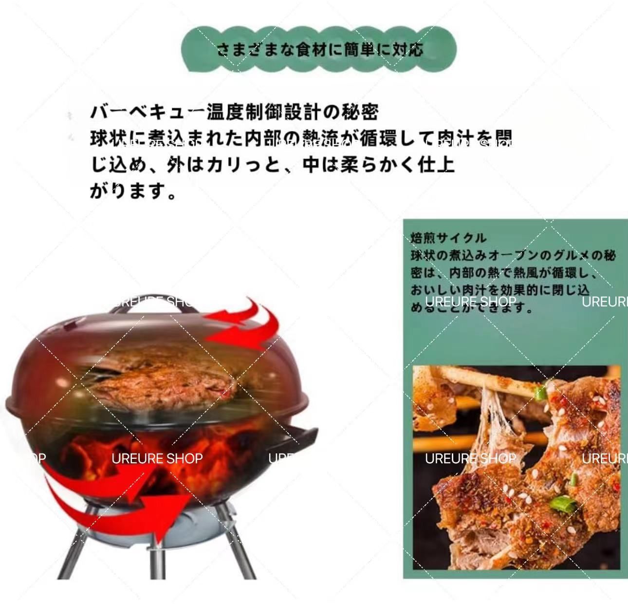 改良 バーベキューコンロ 楽しいバーベキュー炭用グリル 本格派