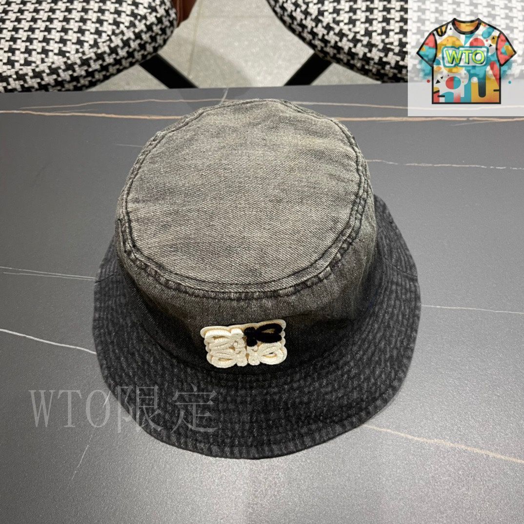 今日WTO】LOEWE デニム バケットハット-TJ37 - メルカリ