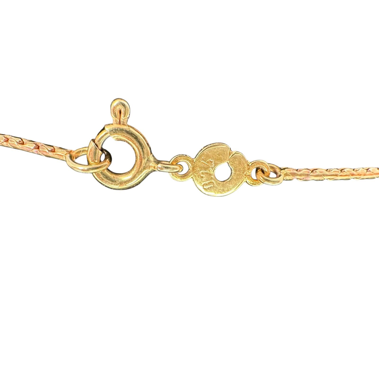  18 K 750刻印ネックレス 色石 メレダイヤ0.24 ct 約7.42 g 40 cm レディース ジュエリー 宝石 -A 9304 ネックレス アクセサリー