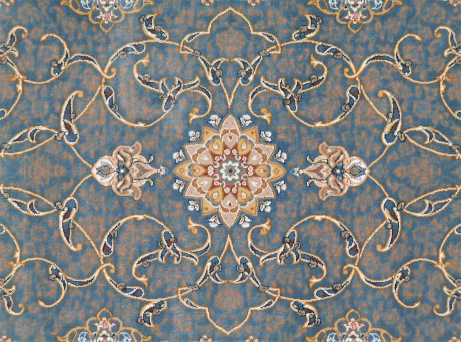 高密度、立体柄 絨毯!本場イラン産!60×90cm-200551 - ジャスミン