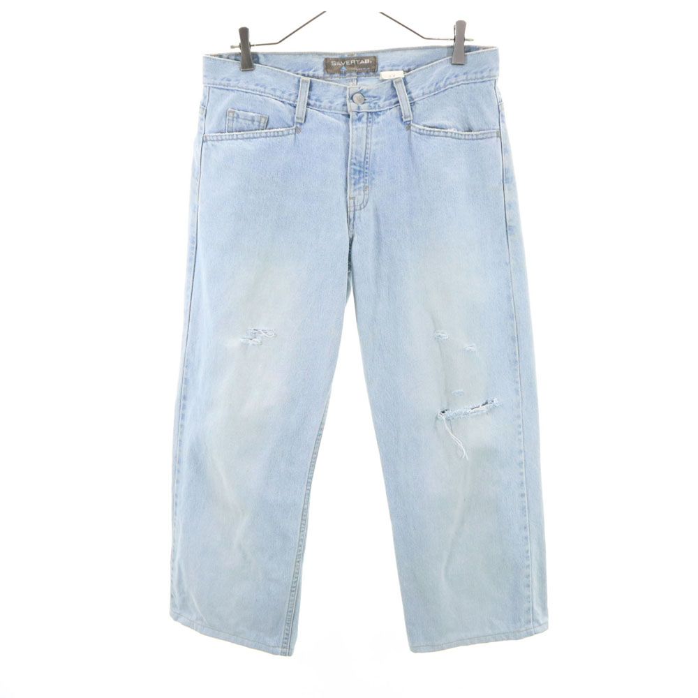 Levi's Silver Tab Straight Denim Pants 9 Ice Blue Levi's Jeans SILVER TAB Womens