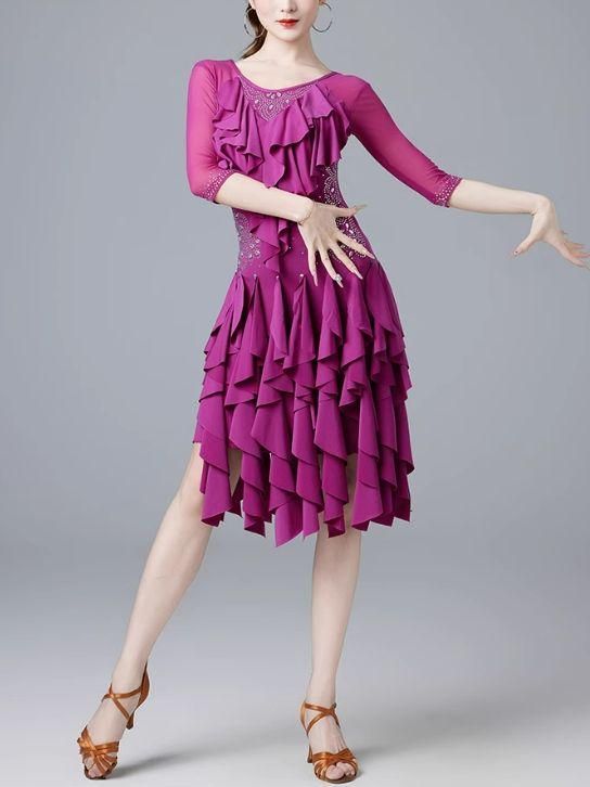 新品未使用セール 社交ダンスドレス ラテンドレス 競技 デモ用