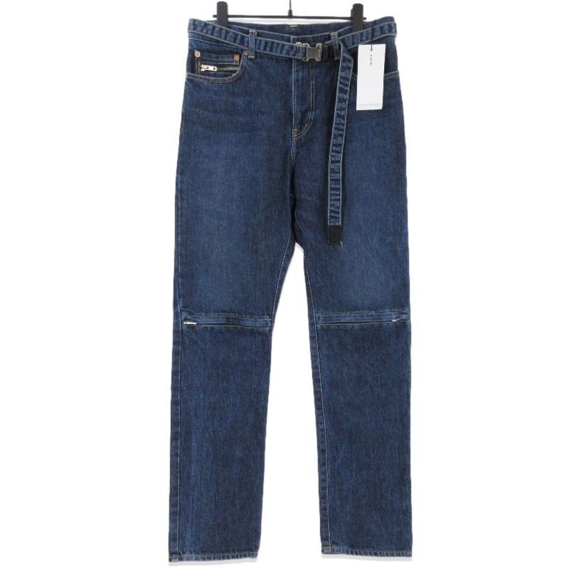 美品 sacai サカイ デニムパンツ 24-03354M 24SS コットン 日本