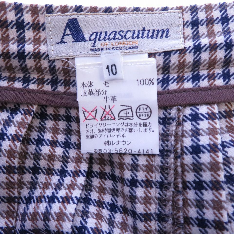 アクアスキュータム Aquascutum ヴィンテージ ラップスカート チェック
