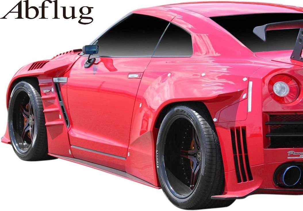 M s 日産 R35 GT-R 2007.12- Abflug サイドアンダーパネル 左右 カーボン アブフラッグ エアロ パーツ 部品 改造 外装 社外 カスタム ドレスアップ GTR ABF20141210005 納期2.0-2.5ヵ月