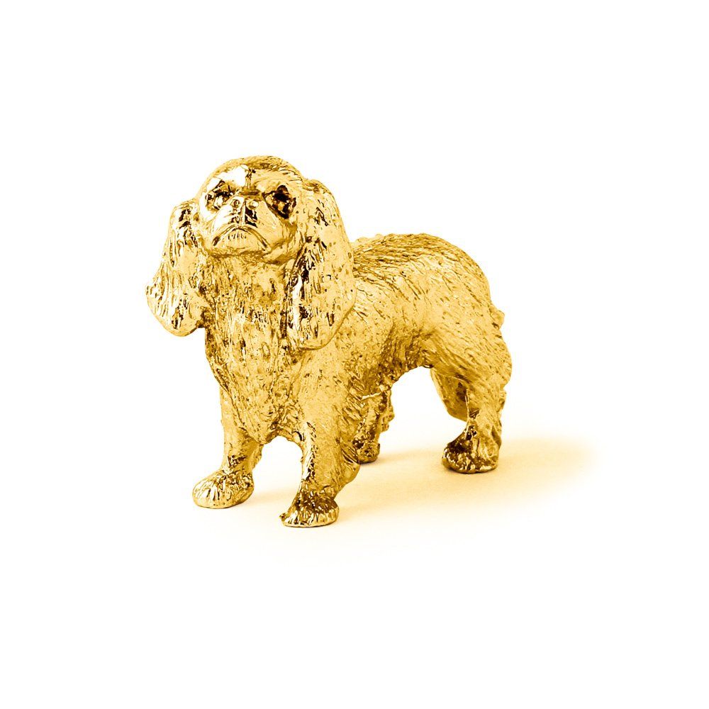 キングチャールズスパニエル 22ct ゴールドプレート イギリス製 アート