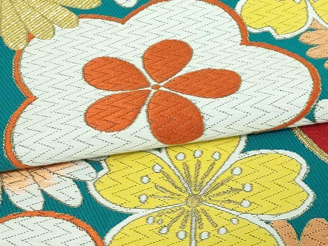 平和屋着物○六通柄袋帯 舞桜 金銀糸 正絹 逸品 DAAP1623ic