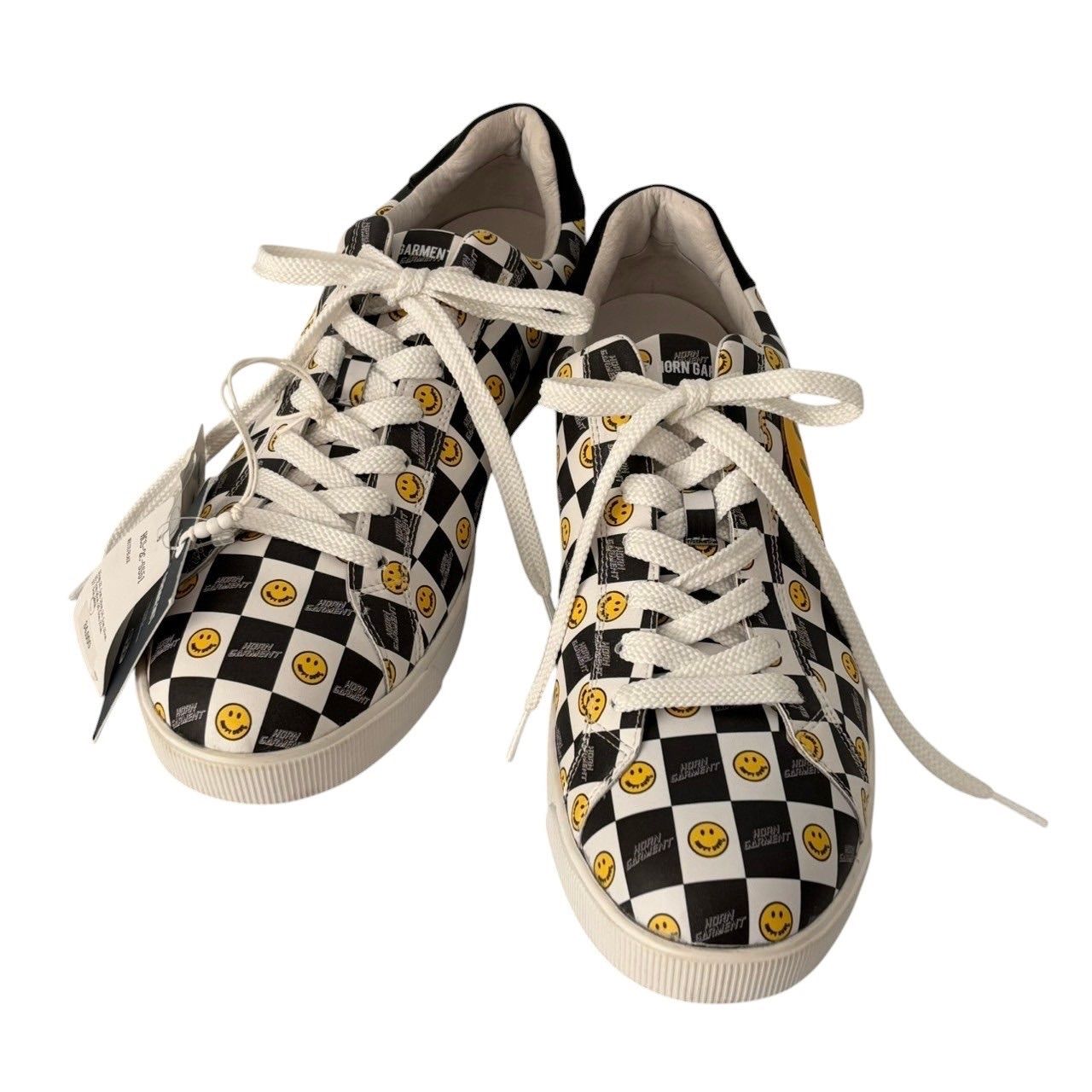 未使用 HORN GARMENT ホーンガーメント スニーカー 白 黒 gimme shoes 