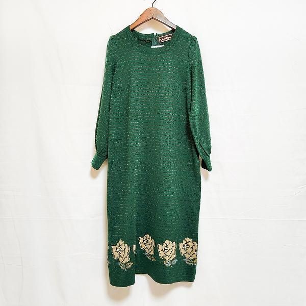 anc #anc サイトウトヨコ 斉藤都世子 ニット セーター 青 ひまわり 花