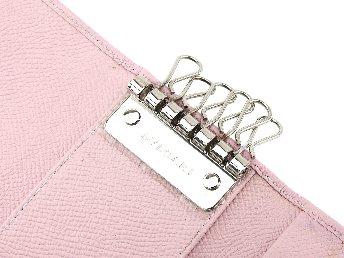 新品同様/未使用級　BVLGARI ブルガリ　キーケース　サークル金具　ピンク Brandol / BVLGARI ブルガリ キーケース ブルガリ・ブルガリ