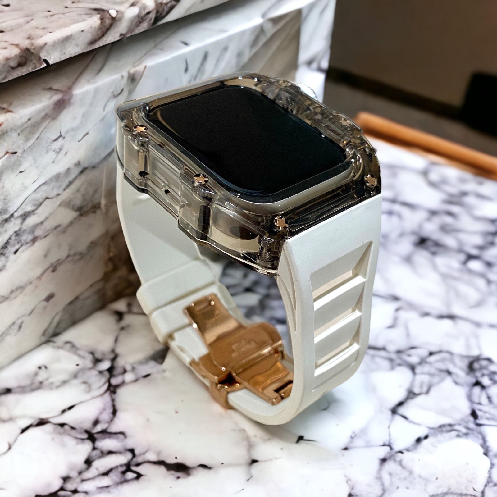 最終値下げ p45☆AppleWatch キラキラアップルウォッチバンド ラバー