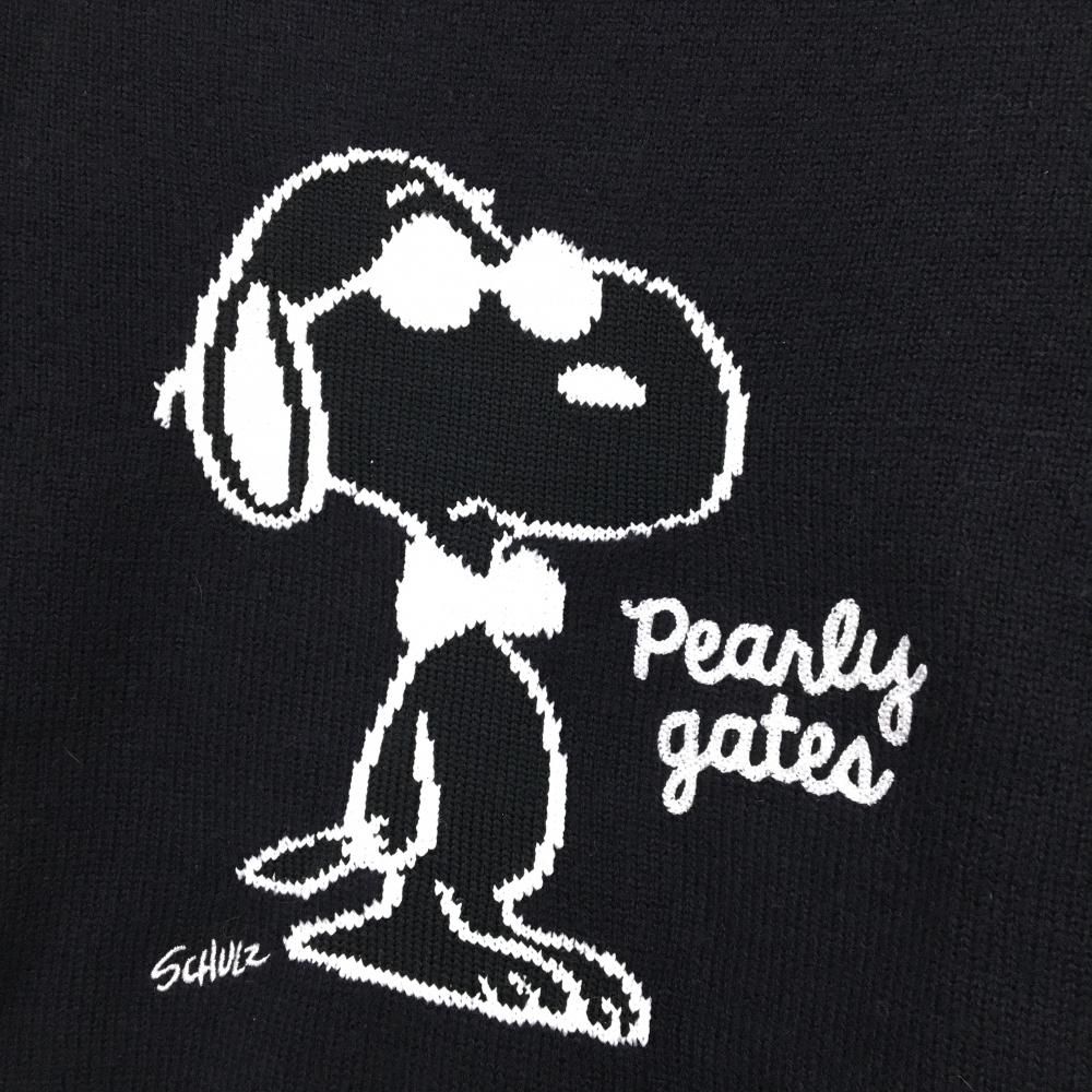 美品】パーリーゲイツ×PEANUTS セーター ネイビー×白 スヌーピー 