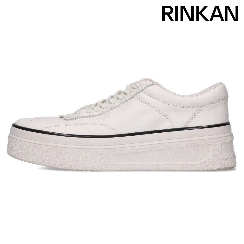 JILSANDER レザースニーカー 37 メンズ【JilSander】ホワイトレザースニーカー 厚底スニーカー