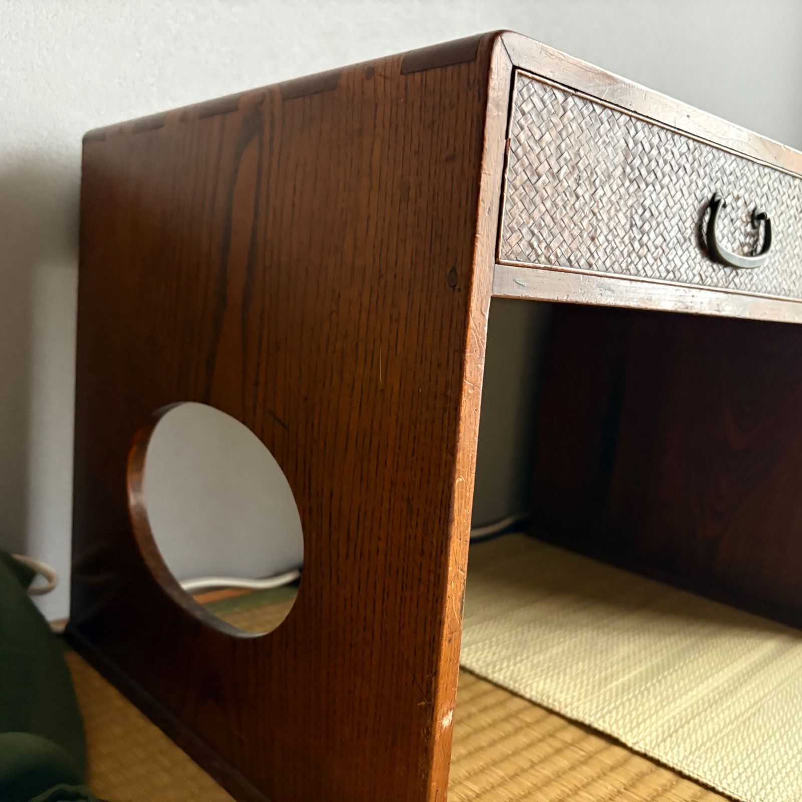 大正時代（1912-1926）の木製和室机 和家具 レトロ 机 テーブル 時代物