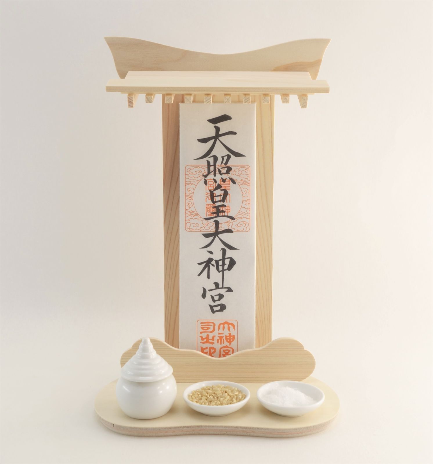 御札立て《いなり》神具３点セット　壁掛け可　神棚