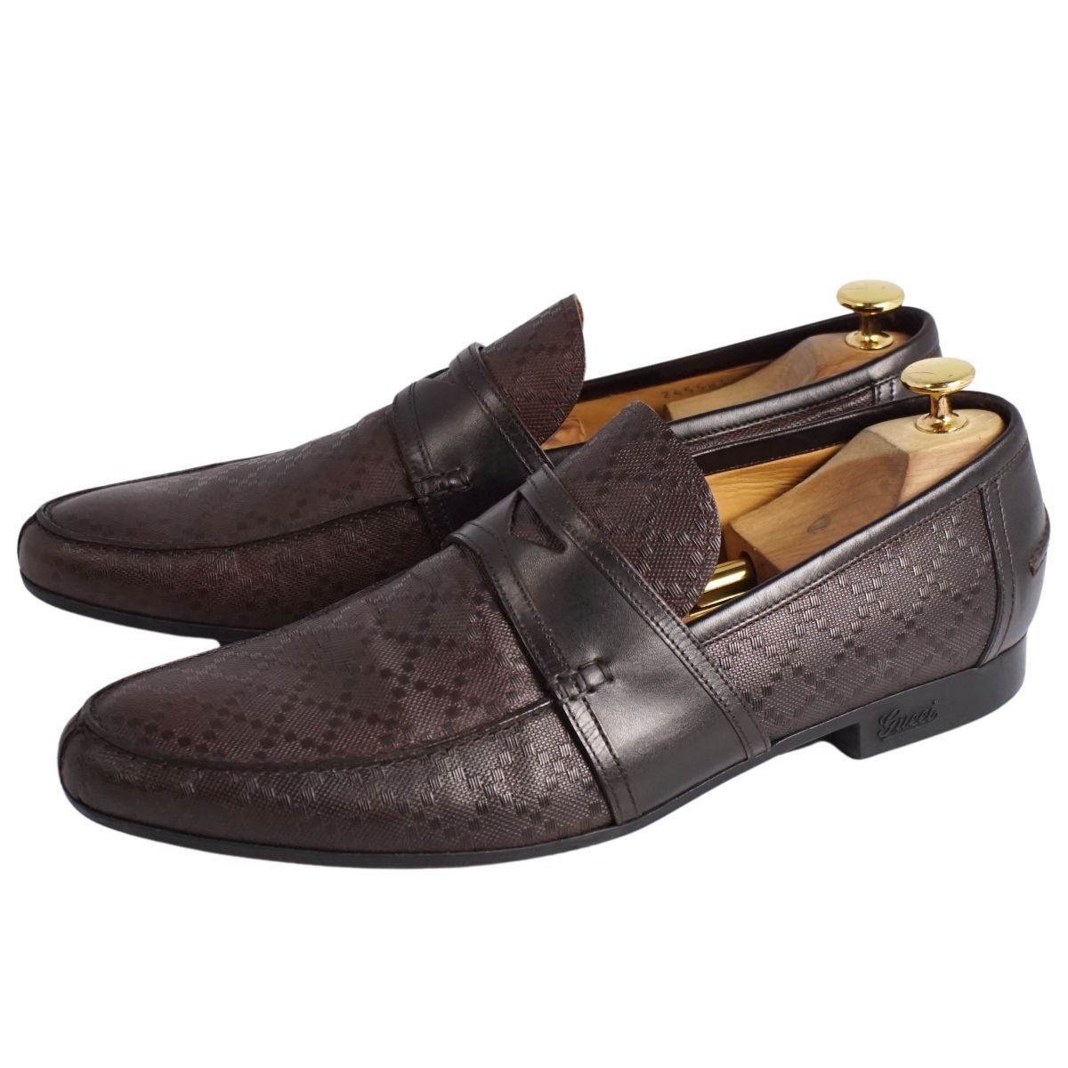 グッチ GUCCI ローファー モカシン ビジネスシューズ レザー 革靴 メンズ