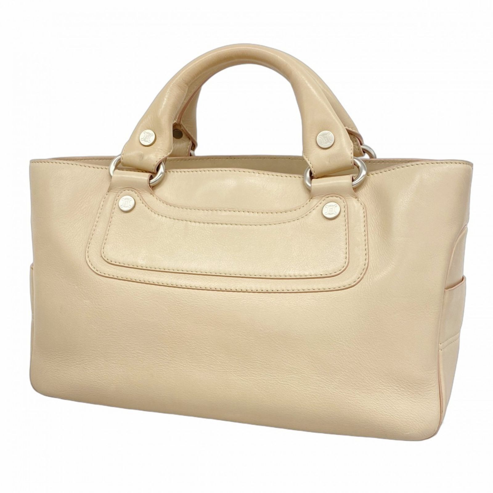 美品✨セリーヌ　CELINE ハンドバッグ　レザー　ブギー　トリオンフ CELINE 極 美品 セリーヌ ブギー バッグ トリオンフ 総柄 ロゴ