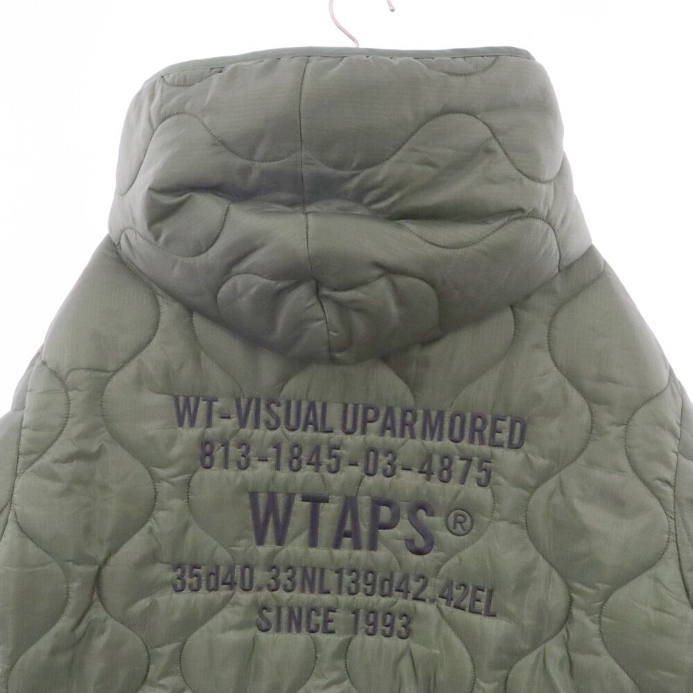 WTAPS ダブルタップス 20AW WTAPS S/S JACKET NYLON RIPSTOP 202TQDT-JKM04 リバーシブル キルティングナイロンジャケット ロングジャケット カーキ WTAPS (ダブルタップス) 20AW WTAPS S/S JACKET NYLON RIPSTOP 202TQDT