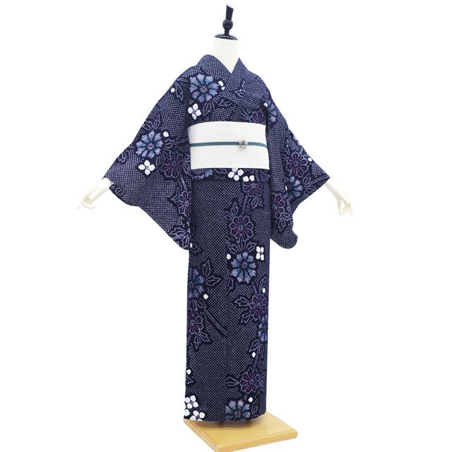 中古】 夏物 本場有松鳴海絞り 浴衣 リサイクル 有松 ゆかた