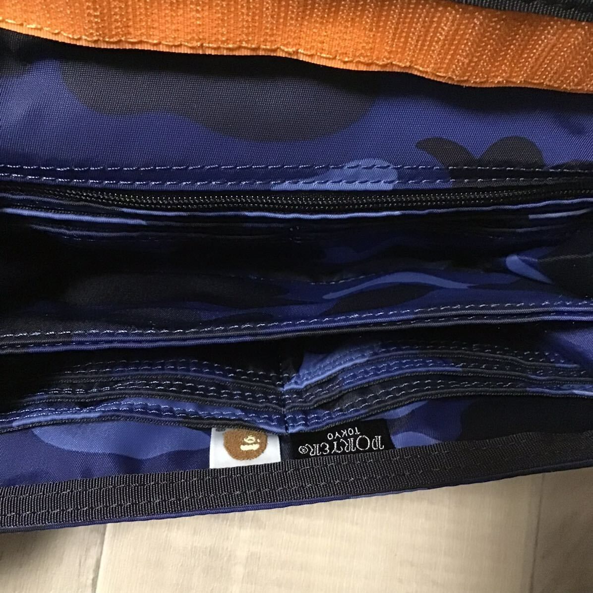 ☆新品☆ PORTER × BAPE LONG WALLET Blue camo a bathing ape