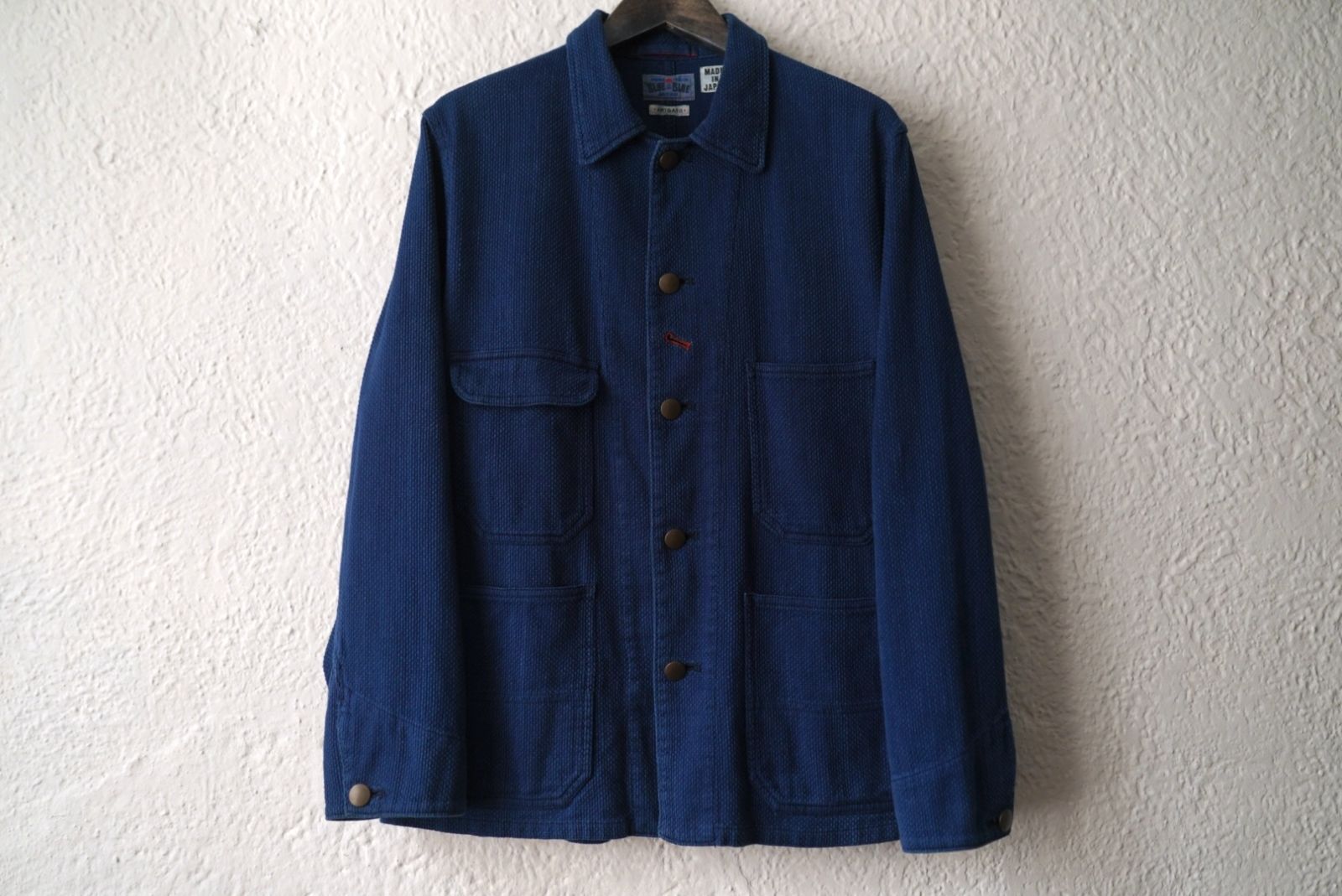BLUE BLUE 本藍さしこ　カバーオール カセ染めした本藍の糸を使用した刺し子のカバーオール | BLUE