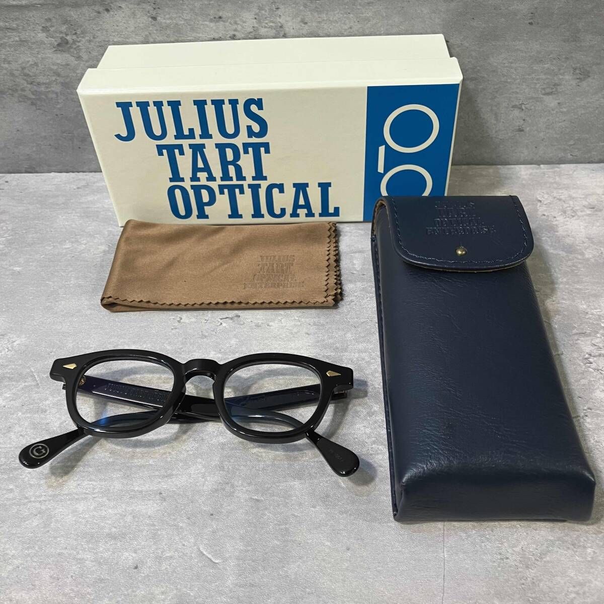 JULIUS TART OPTICAL ブラック ゴールド PL-001A 箱有り レンズに小傷有り ジュリウスタートオプティカル