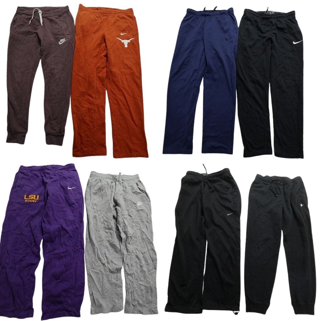古着卸 まとめ売り ナイキ NIKE  スウェット パンツ 8枚セット (メンズ Ｍ ) ワイド チームロゴ カレッジ LSU   中古 古着 MX8522