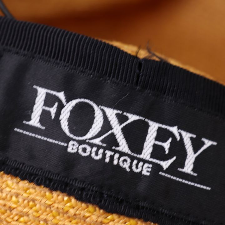 フォクシー麦わら帽子中古 FOXEY - FOXEY フォクシー 麦わらぼうしの通販 by mame's shop