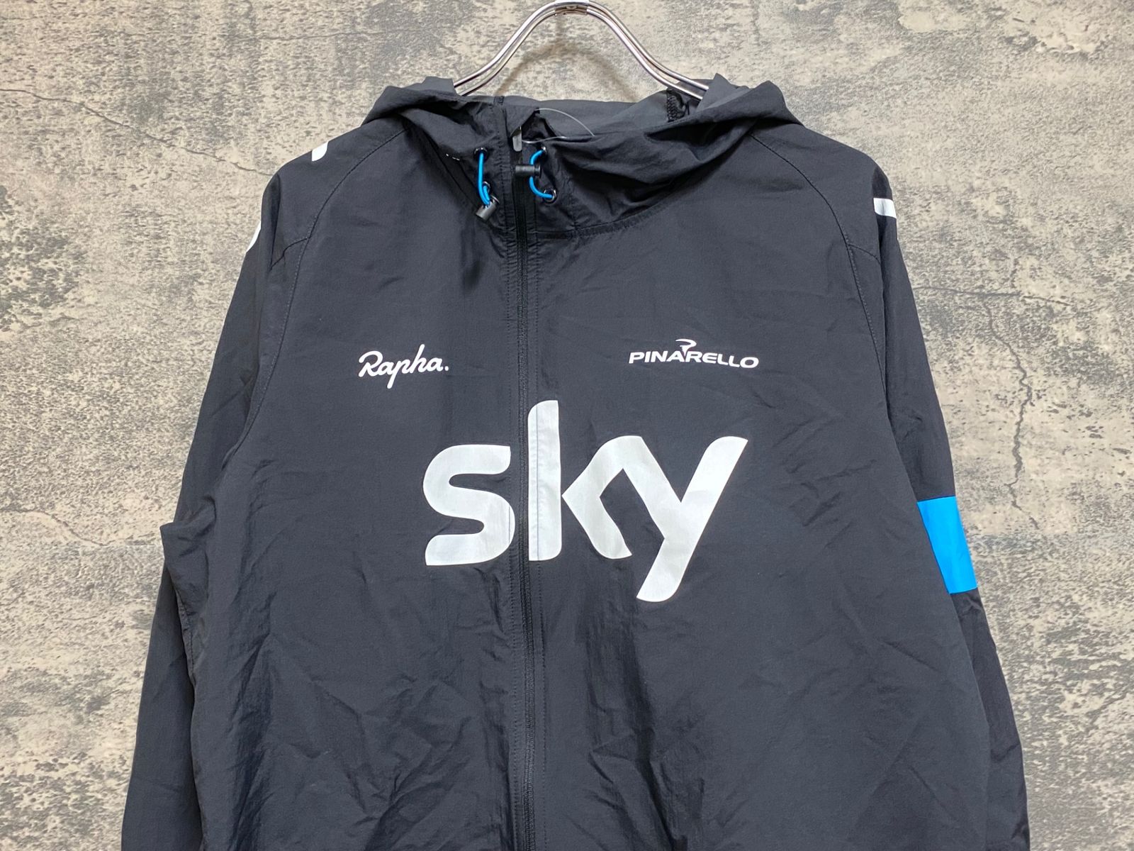 JN161 ラファ Rapha SPRAY JACKET 長袖 ウィンドブレーカー 黒 L TEAM Sky BRIGHTFACE_UK