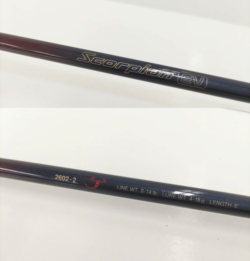 フィッシング 希少 Shimano Scorpion EV 2602-2 バスロッド