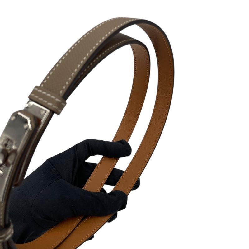 エルメス HERMES ケリーベルト エトゥープ シルバー金具 新品未使用 HERMES - 【新品・未使用品】エルメス ケリーベルト 18