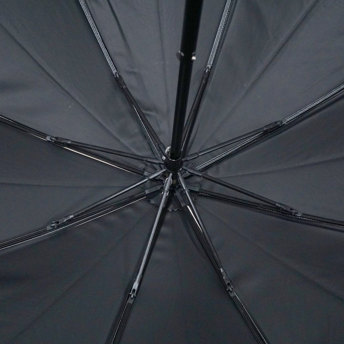 完全遮光折日傘 芦屋ロサブラン 2段折 コンビ ベージュ ブラック 寒竹手元 UV 遮熱 折りたたみ 50cm FS9064