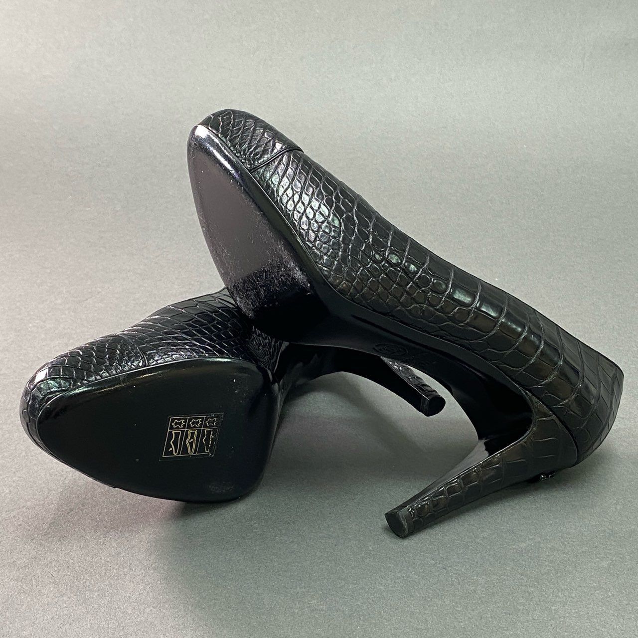 9g9 《極美品》 CHANEL シャネル ココマーク リアルクロコ