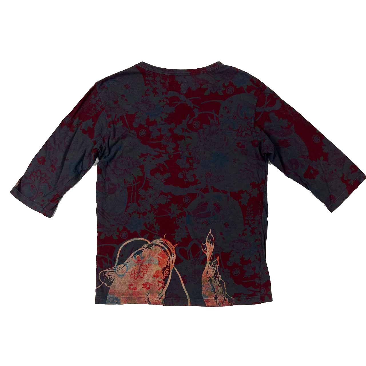 古代新 衣 和柄 ナマズ柄 Tシャツ サイズ S /京都 KOROMO