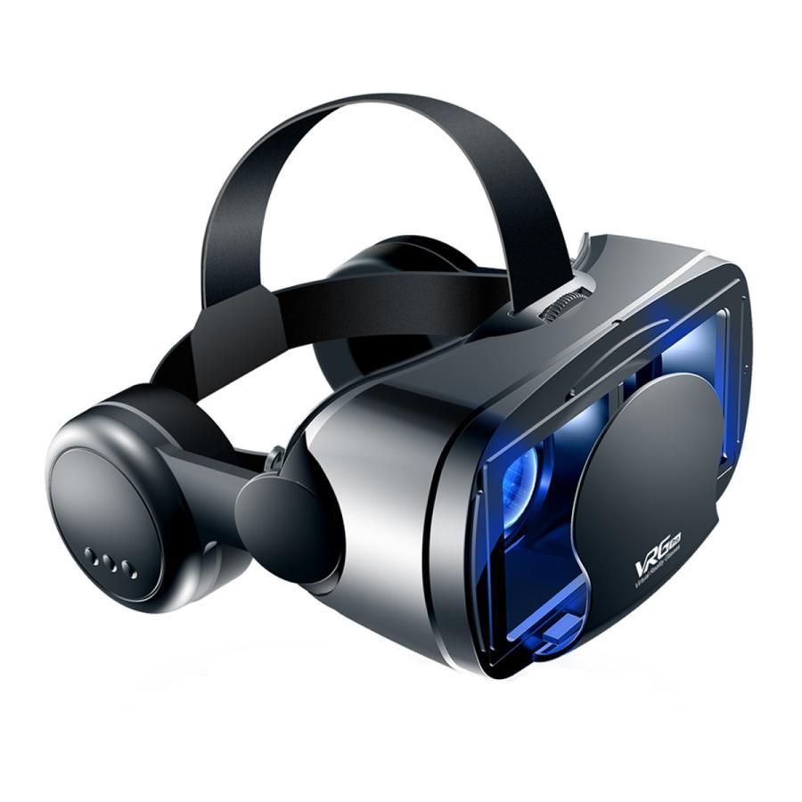 VR ゴーグル VRヘッドセット iPhone androidスマホ用 ヘッドホン付き一体型 3D 5.4/6.1/6.3//6.7インチ メガネ 動画 ゲーム コントローラ/リモコン付き 2024