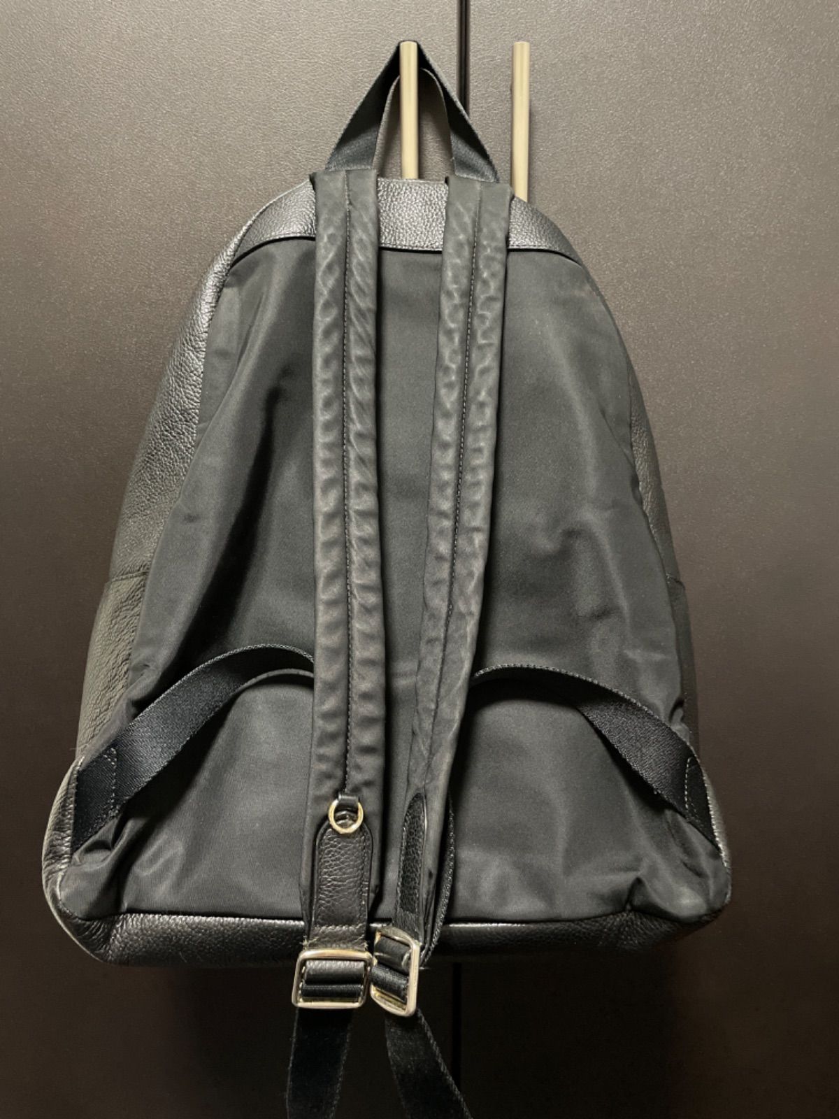 COACH チャーリー ペブルド リュックサック レザー ブラック