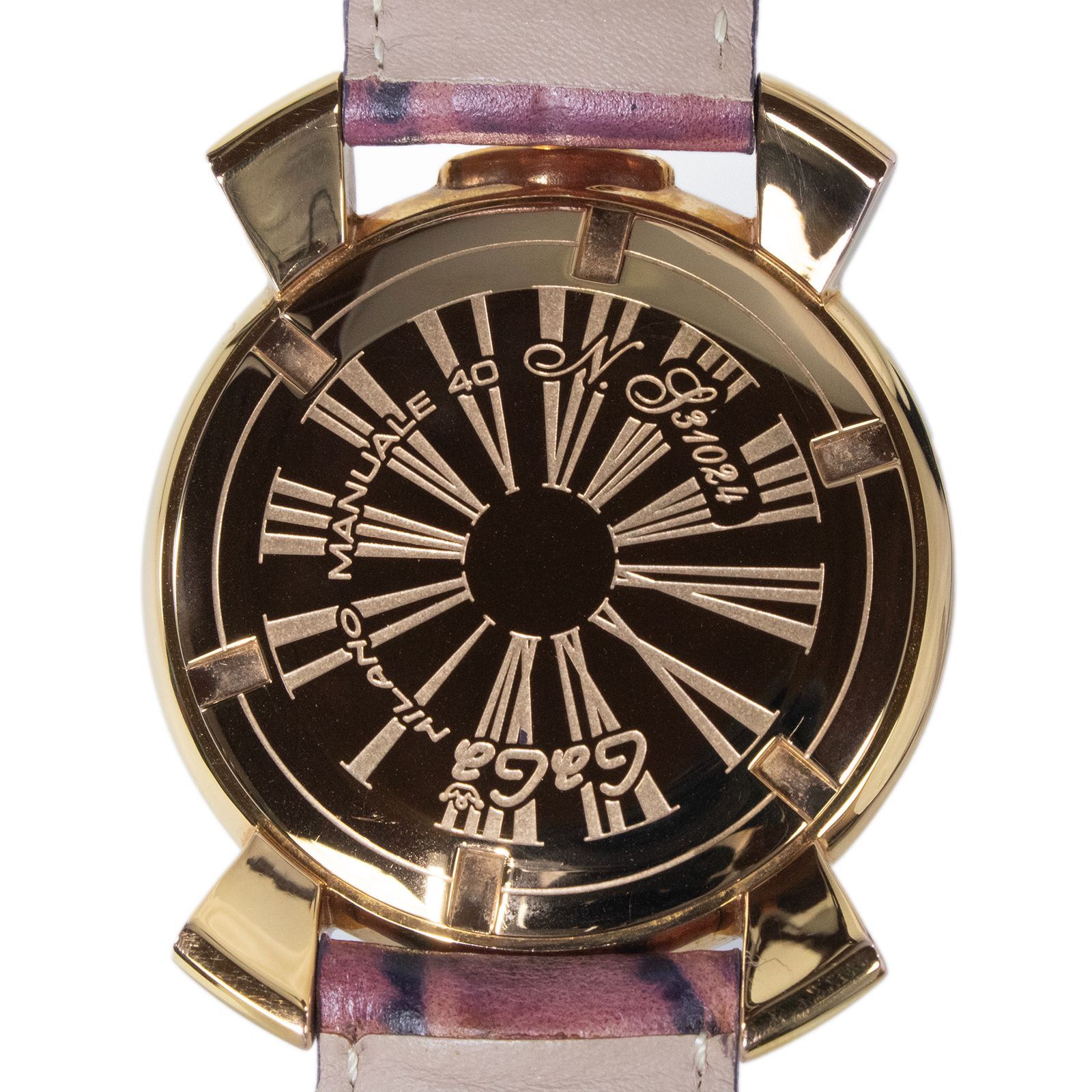 美品 ガガミラノ レディース腕時計マニュアーレ40 5021ピンク箱付き