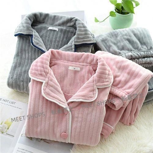 ペア パジャマ 冬 もこもこ カップル ペア ルームウェア セット 長袖 ペアパジャマ モコモコ 前開き ペアパジャマ カップル 秋冬 結婚祝い プレゼント ペアパジ ddhc2