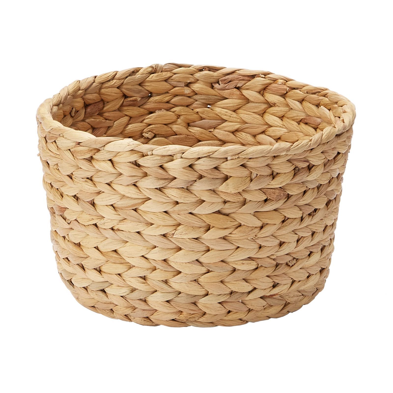 無印 ラウンドバスケット 直径25 高さ16 cm ウォーターヒヤシンス 浅