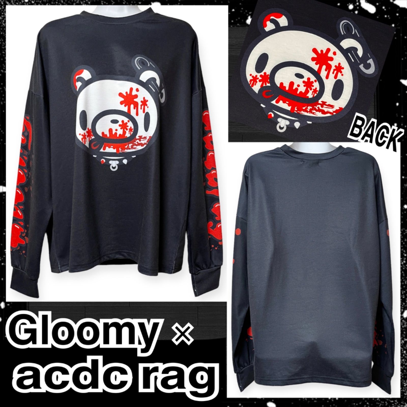 新品/Gloomy×acdcrag】グルーミープリントスウェットプルオーバー