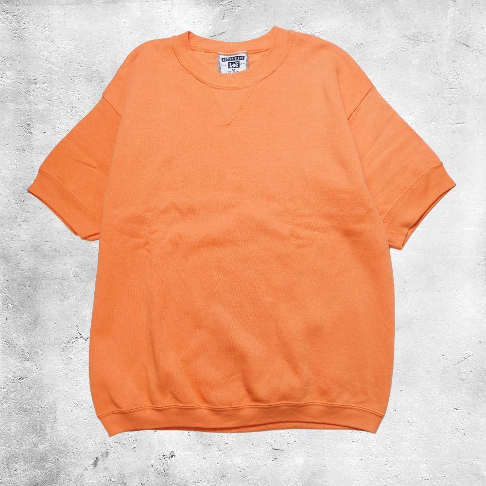当日発送フォロー割 90’s SANTA CRUZ LEE USA スウェット 90's Lee スウェット 半袖 オレンジ 無地 Mサイズ Made in USA