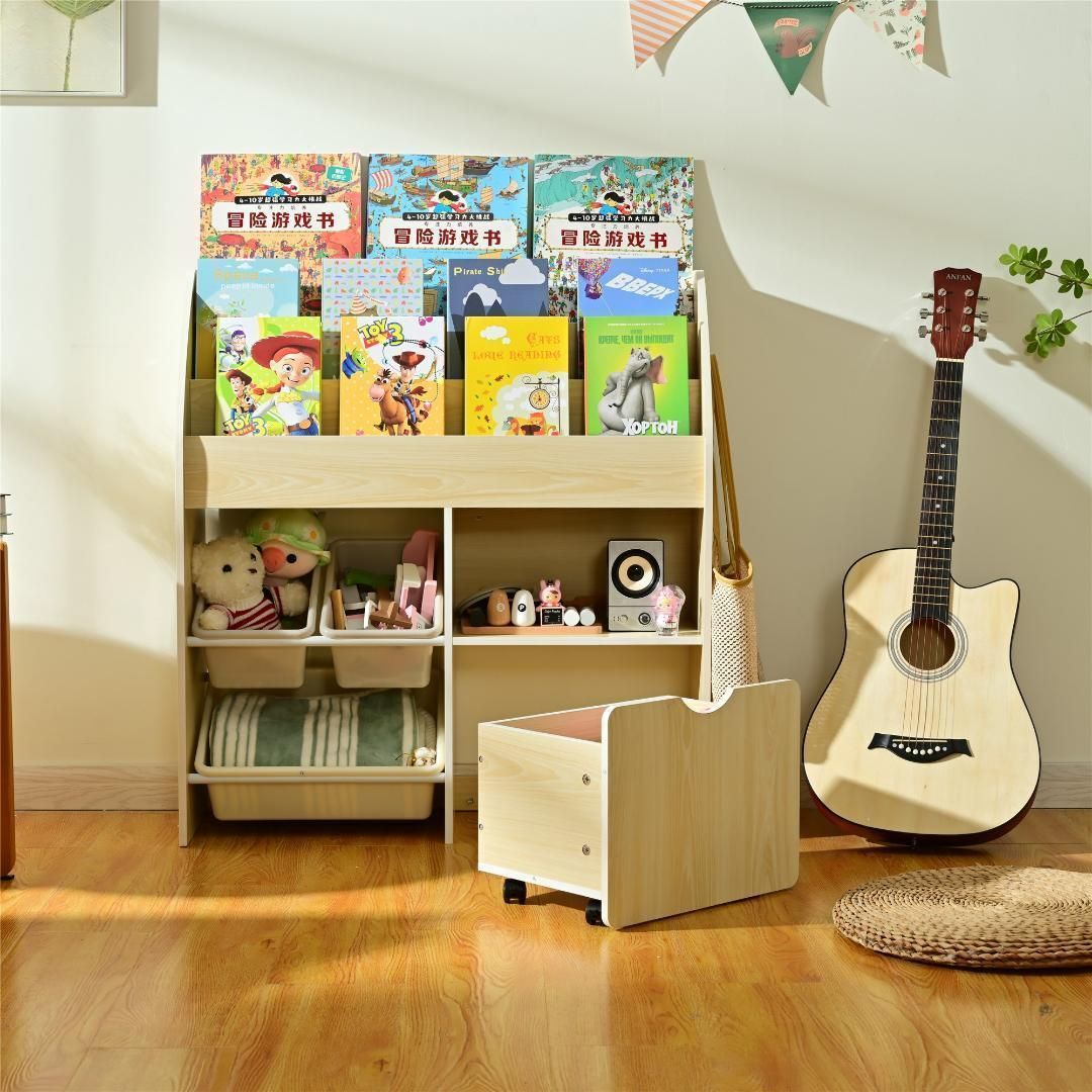 絵本ラック 絵本棚 おもちゃ収納 収納ボックス 本棚 収納ラック 多機能 キッズ 絵本ラック 絵本棚 絵本 ラック コンパクト おもちゃ収納 ロータイプ おもちゃ箱 コンパクトサイズ 絵本収納 低い 組立簡単 おしゃれ  リビングラック 子供用本棚 収納ラック ブックラック 子ども部屋収納 本棚 おもちゃ収納ラック シンプル | アヴィオス店