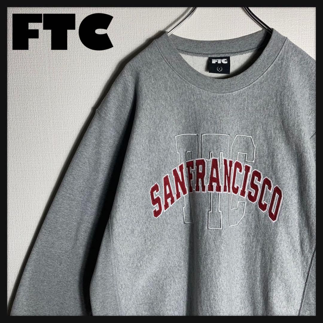 FTC グレー スウェット FTC（エフティーシー）の「SMALL BOX LOGO CREW NECK